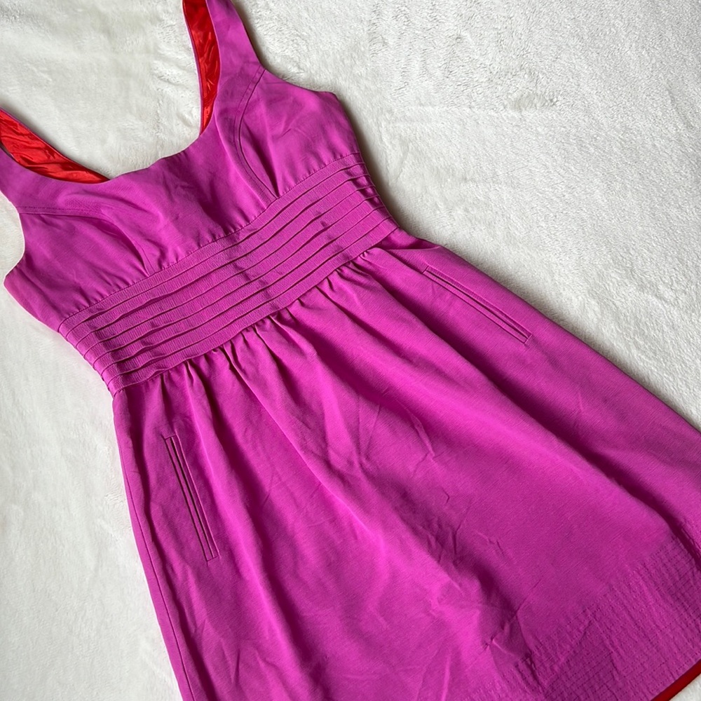Shoshanna pink dress with orange lining